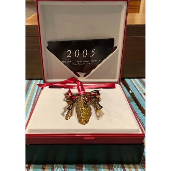 Georg Jensen 2005 Pine Cone Christmas Holiday Ornament Box Vintage Denmark‎ - Picture 1 of 4